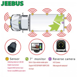 Monitorovací systém parkovacího senzoru záložní kamery JEEBUS Ultrazvukový digitální senzor detekce radaru